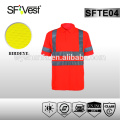 shirt designs for men reflective workwear safety t-shirt for man 100% polyester reflective t-shirt